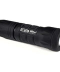 Alpha Gen3 A-112 1-Cell Flashlight With Standard Bezel Ring, Standard Optic, And Click Tailcap, side angle view