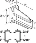 Pack Of Two White Drawer Slide Rear Socket Brackets Euro Cabinet Replacement Hardware With Slick Adjustability Heavy Duty Mounts For Right And Left Sides No Sweat Installation dimensions illustration