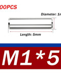 304 Stainless Steel Dowel Pins Set Of 100, Precision Ground Solid Metal Rods For CNC, Machinery, Fixtures, Mold Fastening And Woodworking Projects, For DIYers And Pros, High Precision Fit And Durable Hardware (1x5) shown with dimensions