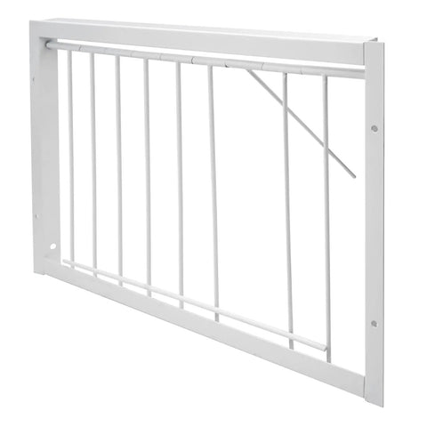 Heavy Duty T Trap Door For Pigeon Cage Iron Wire Birdcage Accessory With Self Lock Design, side view showing frame and bars