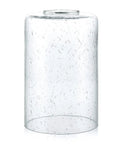 Seeded Lipless Glass Lamp Shade Cylindrical Light Cover With Standard Fitter Opening for Chandeliers and Vanity Lights, 6x4 in