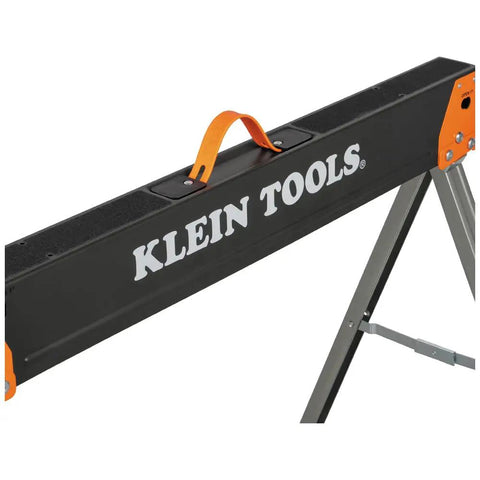 Tough As Nails Folding Sawhorses Heavy Metal Work Platform Non Skid Top Holds A Massive 1300 Lbs Each Rock Solid Rig for carpenters.