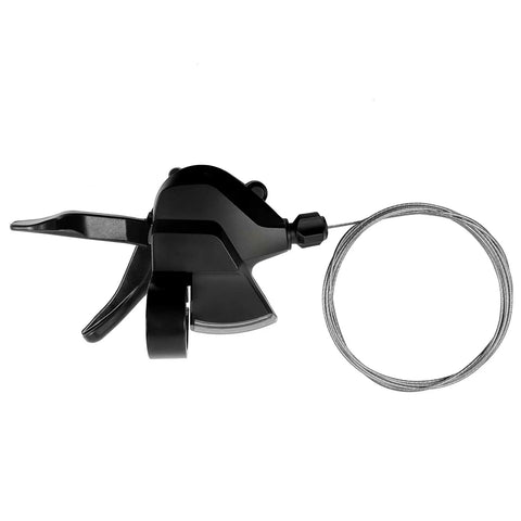 Left Hand 3 Speed Bike Shifter SL-M315 For Mountain, Road And Commuter Bikes, with 81 inch cable, aluminum build, top view