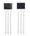 AH3503 Linear Hall Effect Sensor Three Pin Magnetic Field Detector For Precise Sensing, shown in a front view, ideal for robotics use
