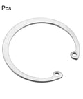Five Pcs 62mm Internal Retaining Ring Circlip Set, 304 Stainless Steel Internal Snap Rings C Clips For Grooved Shafts And Studs, Durable Silver Tone Hardware