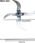 Product size Six Blade Stainless Steel Grass Shredder Kit For Home Farm Use With 12 Mounting Holes, Four To Six Blade Configurations, Livestock Feed And Grass Chopper For Hay, Grass, Fruits, And Chopped Fodder, 9.4 in