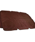 Brown Weatherproof Porch Swing Canopy Cover 69x46.4 Inches, Silver Coated Roof, UV Shield, Reinforced Straps, Durable Oxford Cloth