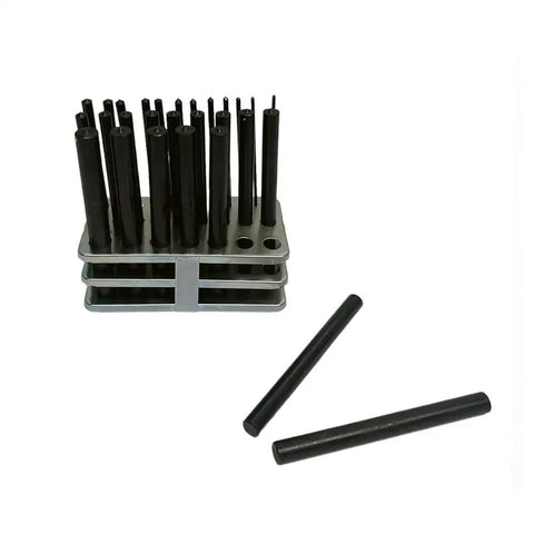 Comprehensive 28 Piece Transfer Punch Kit For Quick Marking And Precise Aligning 3/32 To 1/2 Inch Plus 17/32 Inch Pro Grade Heat Treated