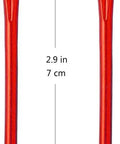 Red bent aluminum tapestry needles, 2.9 inches long, part of the 22 Piece Aluminum Cable Needles And Stitch Holders Kit.
