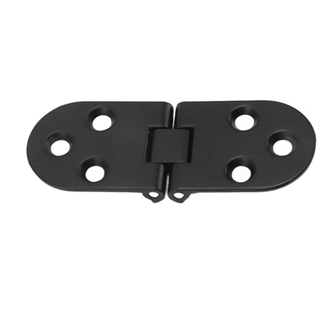 Heavy Duty 4 Pack 180 Degree Solid Hinge in black round edge zinc alloy 80x30x2.2mm with 24 screws for folding tables