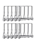 10 Pieces One Quarter Inch Wire Lock Pins Four Inch Long Stainless Steel 316 Beefy Heavy Duty Trailer Hitch Locking Pins For Farm Trailers Tractors Wagons Lawn And Garden Use displayed standing vertically showing round locking ends and sturdy wire construction. Includes 10 silver pins in two rows.