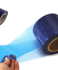 Adhesive Surface Protective Tape No Residue Removable Film For Glass Metal And Plastic Blue 12.9 Inches By 164 Yards roll in hand