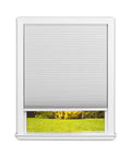 No Tools Easy Lift Cordless Cellular Blackout Shade White With Trim At Home Scale And Guide Easy Stick Peel And Place Mount 30 W By 64 L