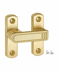 Adjustable Flip Gate Latch Lock For Sliding Barn Doors Heavy Duty Zinc Alloy Build Smooth 90 To 180 Degree Swing Glossy Gold Finish.