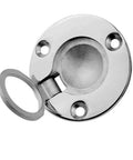 50mm Round Flush Floor Ring Pull Handle For RVs And Boats, Recessed Chrome Finish Trap Door Pull, stainless steel view
