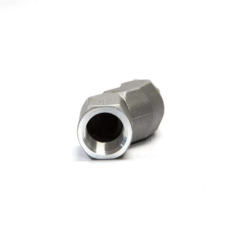 3/4 Inch Fuel Hose Swivel 360 Degree Rotating Connector For Fuel Nozzle And Hose No Twist Design Zinc Alloy Rust Resistant Easy Install Durable Marine RV Boat Use, front view