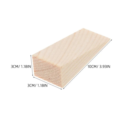 Two Pack Wooden Door Stop Wedge Shape Keeps Doors Open And Prevents Slamming Sturdy Beige Non Slip Door Stopper dimensions shown