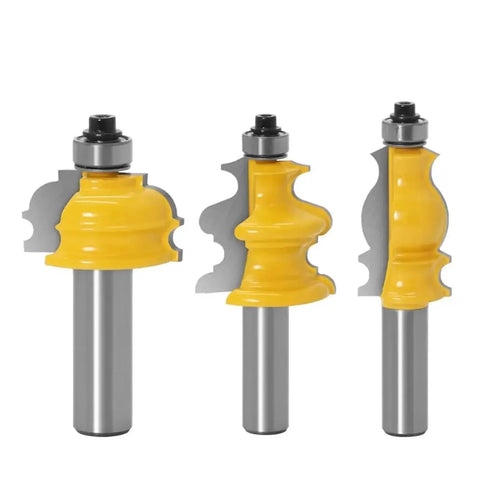 12mm Shank Architectural Molding Router Bit Casing Base Cutter For Precision Handrail Furniture Trim Work On Hardwood MDF And Plywood Woodworking