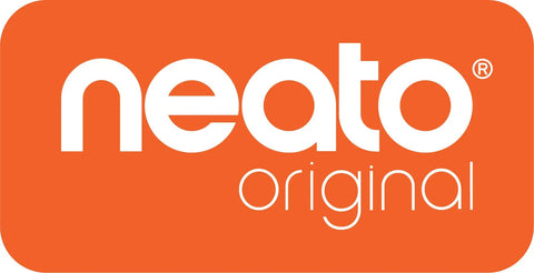 Neato original logo on orange background related to Replacement Batteries for XV Series Robot Vacuums, 2 Pack Ni-MH 14.4V 3200mAh.