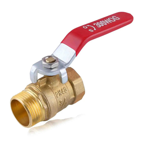 Beefy Heavy Duty Brass Ball Valve G Three Quarter Inch Male To Female Thread Pipe Fitting With Lever Shutoff Handle for 300 PSI