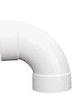 PVC S And D 90 Degree Long Turn Elbow 4 Inch Hub To Hub Solvent Weld Connection For 4 Inch Sewer And Drain Pipe White Durable