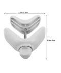 2 Pack Kids Crib Rail Connector Clips For Playpens, Safe Locking Bed Rail Clamps, Universal Fit, Grey, dimensions shown