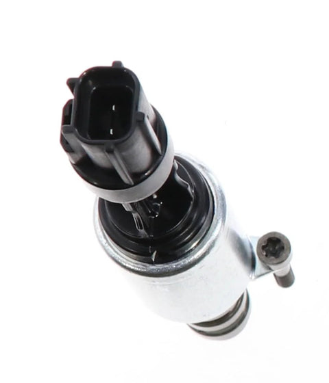 Ford 5.4L 3V VCT Control Solenoid 8L3Z-6M280-B OEM Replacement Solenoid, top view, black finish.