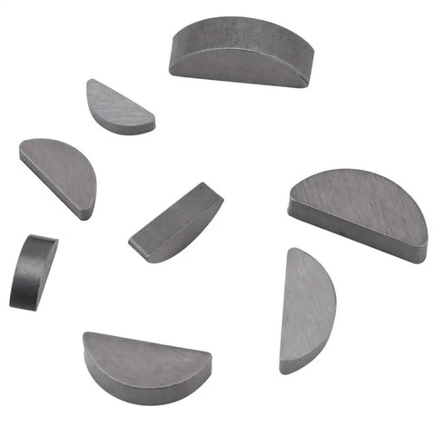 80 Keys Assortment In 8 Sizes With 45 Steel For Mechanical Industry, Heavy Duty Metal Key Set For Machining And Repair