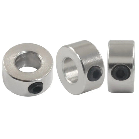 Set Screw Shaft Collars 10 Pack Aluminum Silver For 5mm Bore Precision Fit Hardware Kit For Diy And Home Repairs Using Rods Struts Drive Shafts Compact Build Low Profile Setup Cool Plus Easy Install With Hex Key Compatible Super Sweet Deal, 5mm bore