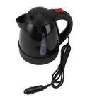 12V Car Water Heater Portable Electric Kettle With Auto Shut Off Safety Overheat Protection, black kettle with power cord.