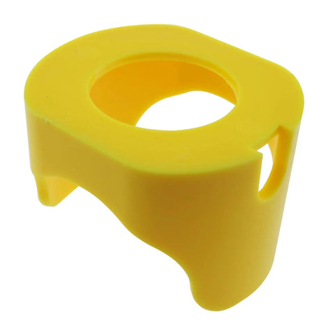 30mm Plastic Emergency Stop Button Protective Cover With Two Feet Guard For Push Switch Yellow Shield For Industrial Control Panels