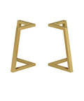 Heavy Duty Double V Metal Table Legs With Adjustable Leveling Feet And Rust Proof Finish, gold finish, suitable for home desks and coffee tables.