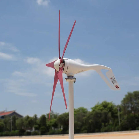 Compact 400W Wind Turbine Kit With 5 Blades, Three Color Options, 12V And 24V Output, Easy Install Home Windmill Generator With Controller
