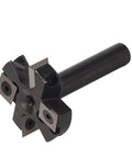 Beefy Slab Flattening Router Bit With One And Three Quarters Inch Diameter Heavy Duty Planer Bit Indexable Blade Vise And 4 Flute Blades