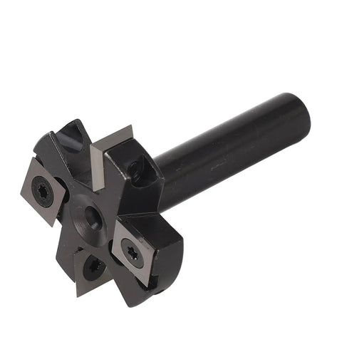 Beefy Slab Flattening Router Bit With One And Three Quarters Inch Diameter Heavy Duty Planer Bit Indexable Blade Vise And 4 Flute Blades