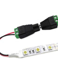 Solid Heavy Duty DC Power Jack Plug Adapter Connectors 5.5Mm X 2.1Mm between 12V LED strip lights and wires.