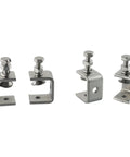 Heavy Duty Stainless Steel C Clamps For Welding And Woodworking Adjust 16-25Mm Desk Mount Screw Fastener Tool Silver Set Of Two Pieces, showing two adjustable clamps.