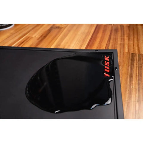 18 Inch By 32 Inch Workbench Mat Durable Black Vinyl Surface Non Slip Grip Oil And Grease Resistant Easy To Clean