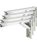 Heavy Duty Folding Triangle Wall Brackets For Custom Corner Shelves, Built Like A Tank Stainless Steel Corner Supports set of 4