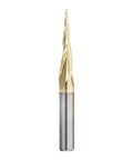 Up Cut Spiral CNC Router Bits For 2D 3D Carving ZrN Coated 46280 S Ball Tip 6.2 Degree Tapered Angle One Thirty Second Diameter