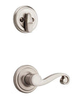 Front Door Lock Set With Deadbolt And Reversible Lever Handleset, Satin Nickel Exterior Finish, Pick Resistant SmartKey Rekey Security