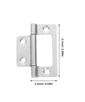 Heavy Duty Kitchen Cabinet Door Hinges Set, 10 Pcs, 304 Stainless Steel Quiet Wardrobe Hinges, flat flush mount, white finish