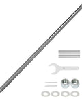 Beefed-Up Heavy Duty Steel 44 Inch Go Kart Live Axle Kit with 1 Inch Bore and 3/4 Inch Step Down Ends, spare parts included