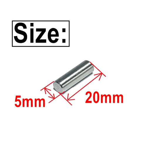 52-Piece 5mm x 20mm Dowel Pins Stainless Steel 304 Shelf Pegs for Wood Furniture and Beds M5 Pins With Tight Tolerances