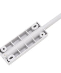 Magnetic Touch Push Open Latch With Adjustable 30 To 50 Newtons Suction for cabinets, made of ABS and stainless steel, top view.