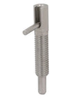 Built Different M10 Thread Stainless Steel Indexing Plunger with smooth retractable lockout action and non-slip grip.
