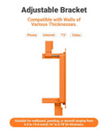Adjustable bracket compatible with various wall thicknesses for Straight Shooting Brush Cable Wall Plate With Sturdy Mounting Bracket.