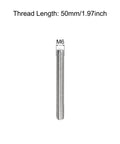 Meccanixity M6 fully threaded rod, 50mm length, 1.0mm pitch, 304 stainless steel, right-hand thread