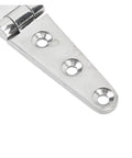 Close-up of Heavy Duty Adjustable Door Hinge Set 4 Pack T Hinges Stainless Steel Quiet Close with three screw holes