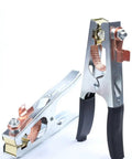 Ground Clamp For Welding And Electrical Work Built Tough Heavy Duty Conductive Crocodile Clip with Insulated Sheath in use